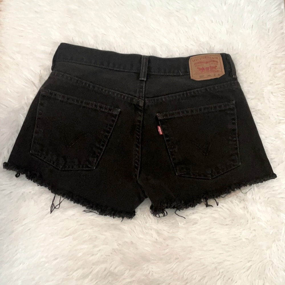 Levi’s 550 Repurposed Vintage Black Denim Shorts